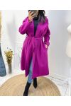 LONG COAT 2 POCKETS AW800 PLUM