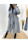 LONG 2-POCKET COAT AW800 GREY