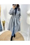 LONG 2-POCKET COAT AW800 GREY