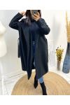 LONG 2-POCKET COAT AW800 BLACK