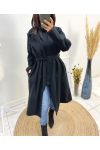 LONG 2-POCKET COAT AW800 BLACK