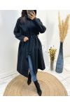 LONG 2-POCKET COAT AW800 BLACK