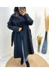 LONG 2-POCKET COAT AW800 BLACK