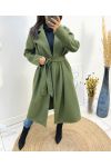 FW800 KHAKI 2-POCKET LONG COAT