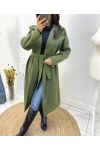 FW800 KHAKI 2-POCKET LONG COAT