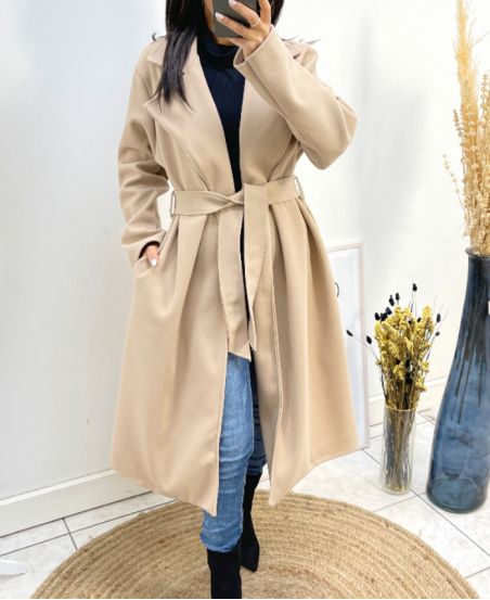 LONG COAT 2 POCKETS AW800 BEIGE