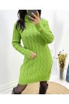 RULL ZOPFAUSSCHNITT KLEID ANIS GRÜN AH808