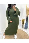 ROLLED SLEEVE MAXI DRESS AW825 GREEN