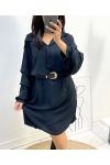 COLLECTION CURVY ROBE A MANCHES BOUFFANTES AH562 NOIR