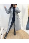 LONG TRENCH COAT AW839 GREY