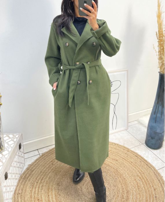 LANGER TRENCHCOAT AW839 GRÜN