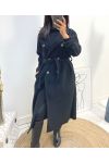 LANGER TRENCHCOAT AW839 SCHWARZ