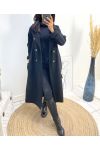 LONG TRENCH COAT AW839 BLACK