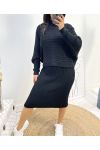 DRESS + SWEATER SET AW834 BLACK