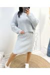 DRESS + SWEATER SET AW834 GREY