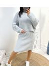 DRESS + SWEATER SET AW834 GREY