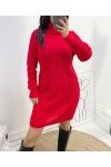 KNITTED DRESS SWEATER AW843 RED