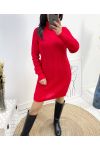 KNITTED DRESS SWEATER AW843 RED