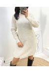 KNITTED DRESS SWEATER AW843 BEIGE