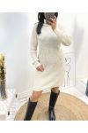 KNITTED DRESS SWEATER AW843 BEIGE