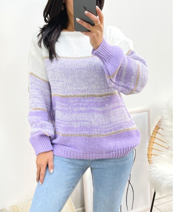 PULLOVER FARBE LUREX AH879 LILAC