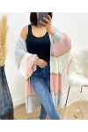 MULTICOLOURED LUREX LONG PUFF SLEEVE CARDIGAN AH922 GREY