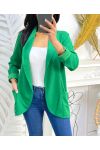 2-POCKET BLAZER JACKET PE975 EMUSALD GREEN