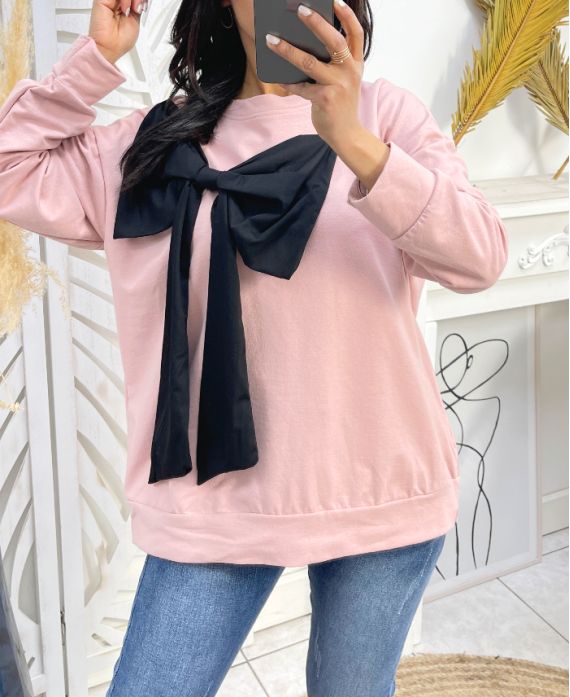 MAGLIONE ANNODATO PE978 ROSA