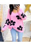 PULLOVER FLEUR PE148 ROSE