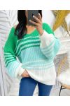 SWEATER STRIPES PE144 GREEN