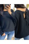 FANCY KNOTTY SWEATER SS109 BLACK