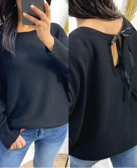 PULLOVER NOEUX FANTAISIE PE109 NOIR