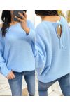 FANCY KNOTS PULLOVER SS109 HIMMELBLAU