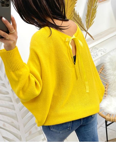 PULLOVER NOEUX FANTAISIE PE109 JAUNE