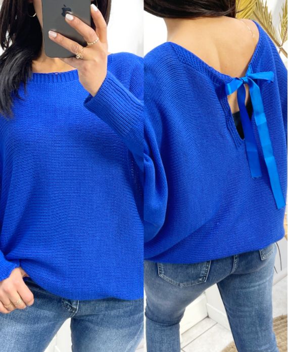 FANCY KNOTS SWEATER PE109 ROYAL BLUE