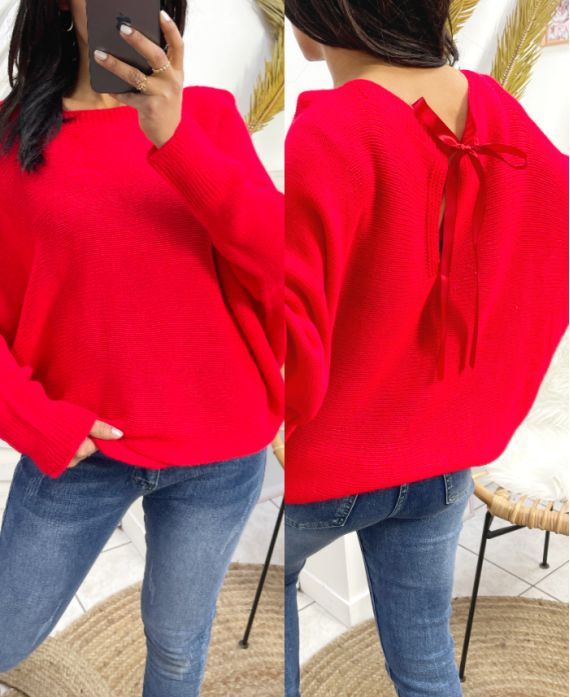 FANCY KNOTS SWEATER PE109 RED