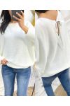 FANCY KNOTS PULLOVER PE109 WEISS