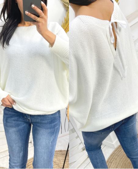 FANCY KNOTS PULLOVER PE109 WEISS