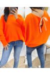 MAGLIA OVERSIZE CON FIOCCO FANTASIA PE109 ARANCIO