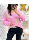 LUREX FLOWER SWEATER SS93 PINK