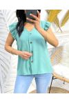 KNOOPBLOUSE PE179 PASTEL GROEN