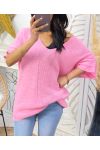 SHORT SLEEVE SWEATER PE956 PINK