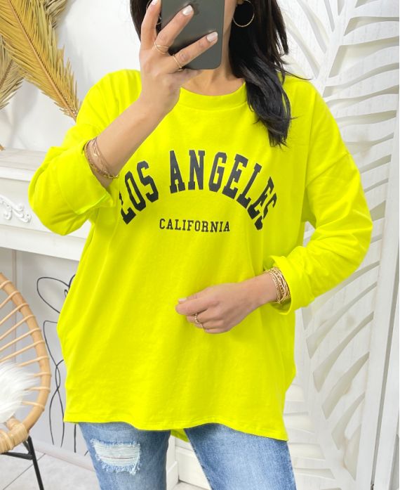 2-POCKET T-SHIRT LOS ANGELES SS49 GEEL