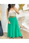 EPERALD GREEN PE300 LONG BUTTON SKIRT