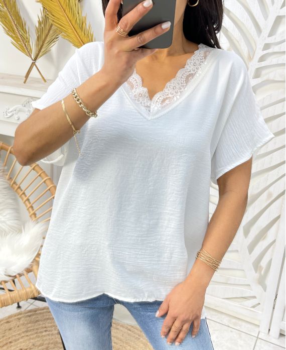 FLUID LACE TOP PE276 WIT