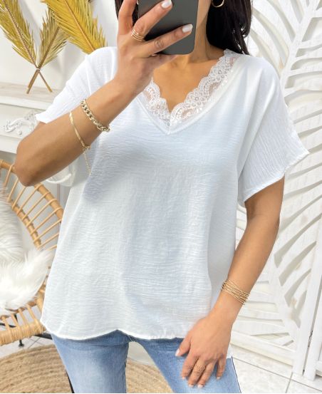 FLUID LACE TOP PE276 WHITE