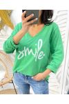 T-SHIRT SMILE PE483 VERDE