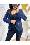 PE996 KURZE JACKE MIT REISSVERSCHLUSS MARINEBLAU