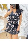 FLORAL DRESS PE1223 NEGRO