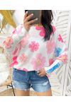 FLOWER PRINT SWEATER PE401 PINK